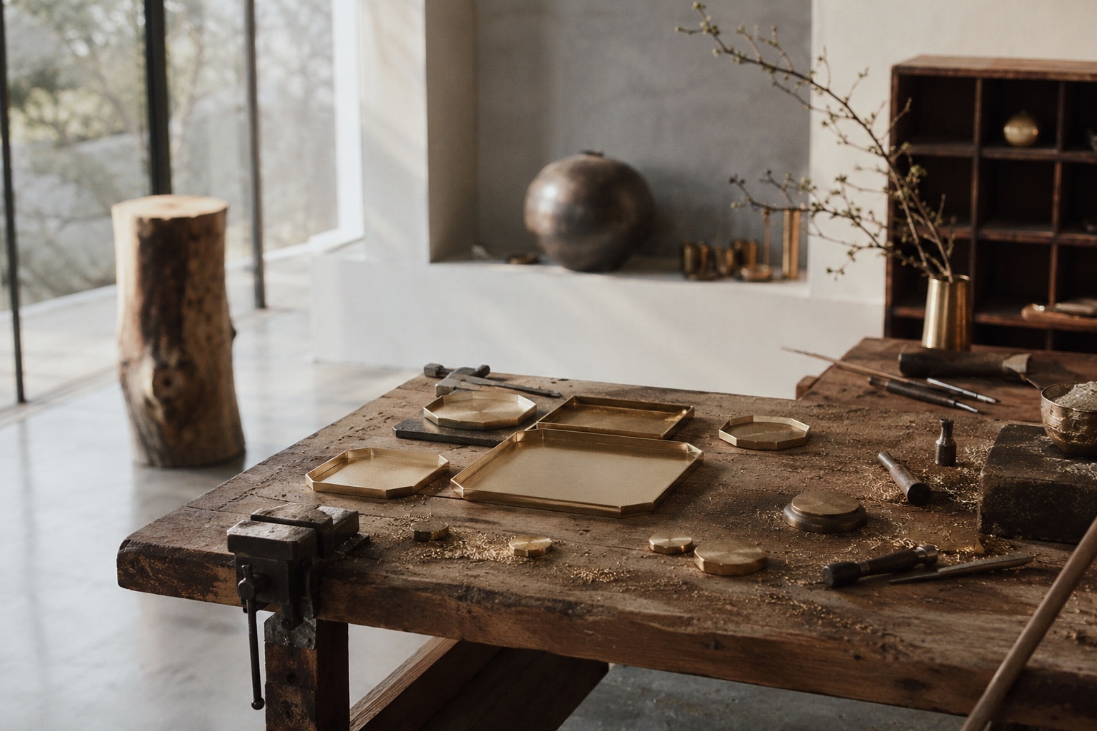 Inside the Futagami brass foundry
